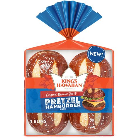 King Amp 39 S Hawaiian Original Hawaiian Sweet Pretzel Hamburger Buns