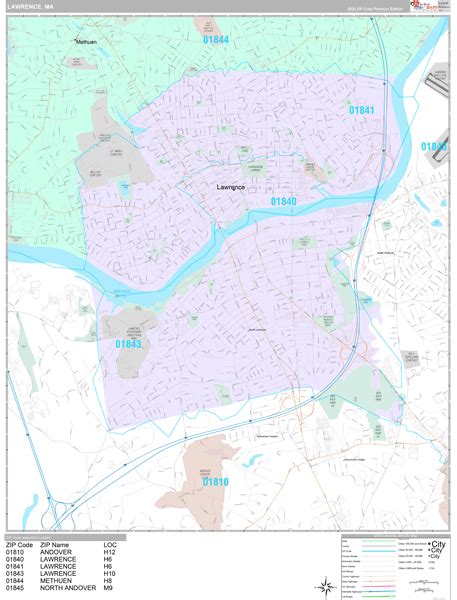 Lawrence Ma Zip Code Map Gadgets 2018