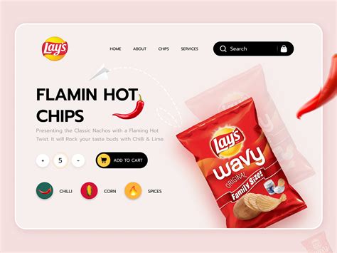 Lay Amp 39 S Hot Chips Hero Section By Tushar Vaghasiya On Dribbble Lay Amp 39 S Hot Chips Hero Section By Tushar Vaghasiya On Dribbble