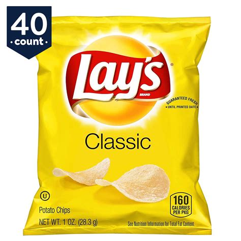 Lay S Regular Potato Chips Classic 1 Oz Bag 50 Carton