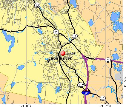 Leominster Massachusetts Zip Code List Leominster Zip Code Map Ma