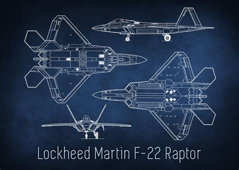 Lockheed F 22 Raptor Blueprint Art Blueprint Art Blueprints Lockheed F 22 Raptor Blueprint Art Blueprint Art Blueprints