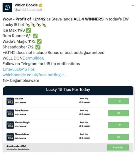 Lucky 15 Tips Tomorrow