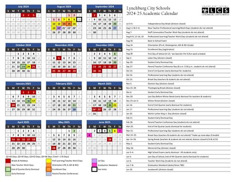 Lynchburg City Schools Calendar 2025 2026 In Pdf Holidays