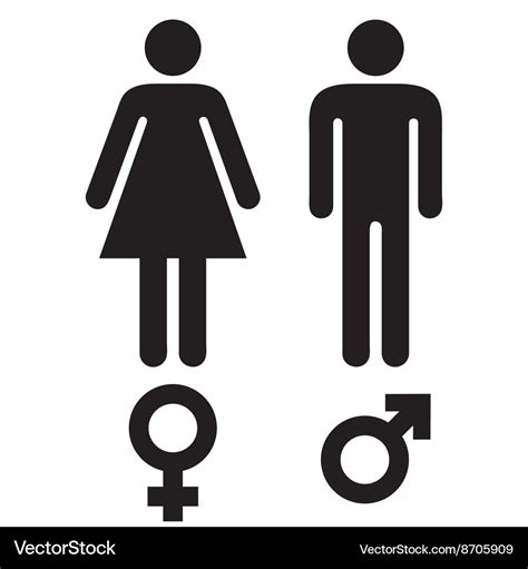 Male And Female Symbols Royalty Free Vector Vectorstock