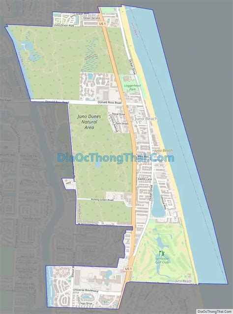 Map Of Juno Beach Town Thong Thai Real Map Of Juno Beach Town Thong Thai Real