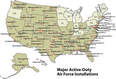 Map Of The Us With All Air Force Bases Just In Case Of Red Dawn R Mapporn Map Of The Us With All Air Force Bases Just In Case Of Red Dawn R Mapporn