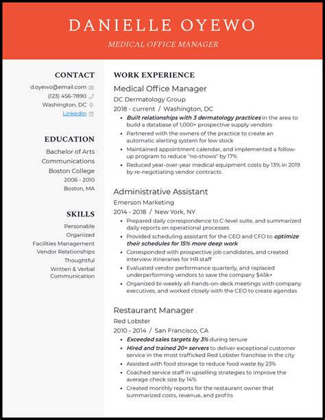 Medical Office Manager Resume Example Medical Office Manager Resume Example
