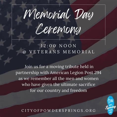 Memorial Day Ceremony Powder Springs Ga Official Website Memorial Day Ceremony Powder Springs Ga Official Website