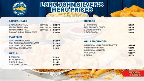 Menu Long John Silver S Menu Long John Silver S