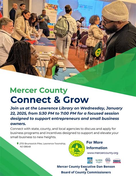 Mercer County Connect And Grow January 2025 Small Business Development Center At The College Of New Jersey Mercer County Nj