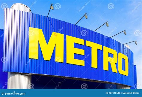 Metro Logo On The Facade Of A Supermarket Editorial Photo Image Of Metro Logo On The Facade Of A Supermarket Editorial Photo Image Of