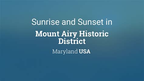 Mount Airy Historic District Maryland Usa 14 Day Weather Forecast