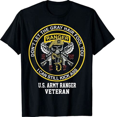 New Limited Funny Retired Us Army Ranger Veteran Usa Military Vet T