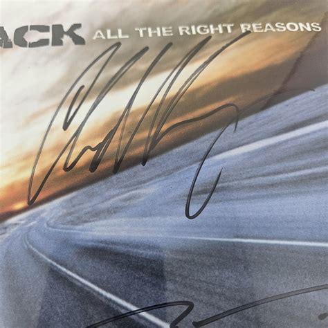 Nickelback All The Right Reasons Vinyl Signed Cover By Entire Band Nickelback All The Right Reasons Vinyl Signed Cover By Entire Band