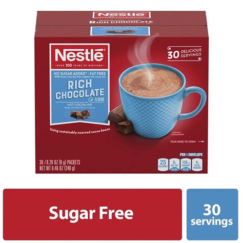 No Sugar Added Hot Cocoa Mix Envelopes Rich Chocolate 0 28 Oz Packet 30 Box Mastersupplyonline No Sugar Added Hot Cocoa Mix Envelopes Rich Chocolate 0 28 Oz Packet 30 Box Mastersupplyonline