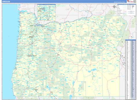 Oregon Business Reference 5 Digit Zip Code Wall Map Zipcodemaps Oregon Business Reference 5 Digit Zip Code Wall Map Zipcodemaps