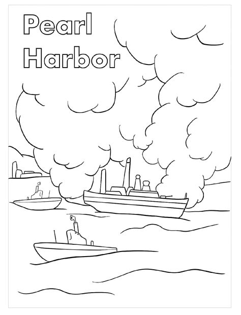 Pearl Harbor Coloring Pages Coloringlib