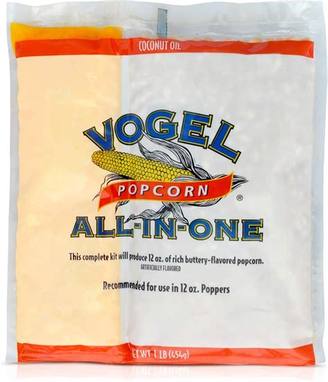 Popcorn Machine Refills Vogel All In One Coconut Oil Popcorn Kit 36 Pack For 6Oz Popcorn Machines Vogel Popcorn Machine Kits