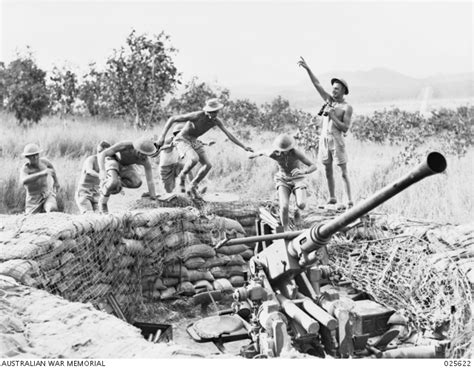 Port Moresby Papua 1942 07 An A I F Anti Aircraft Gun Crew Leap To Positions In New Guinea As Australian War Memorial Port Moresby Papua 1942 07 An A I F Anti Aircraft Gun Crew Leap To Positions In New Guinea As Australian War Memorial
