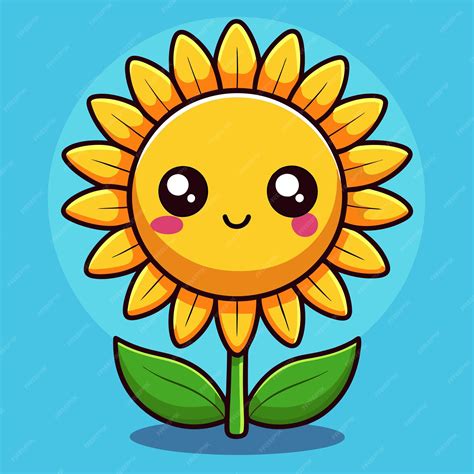 Premium Photo Cute Sunflower Vector Cartoon Illustration For Sunny Premium Photo Cute Sunflower Vector Cartoon Illustration For Sunny