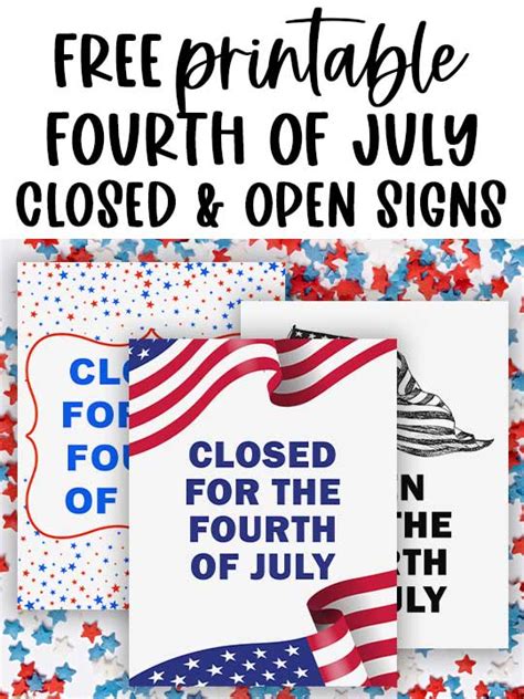 Printable Closed For 4Th Of July Sign Template Example Custom 2 Mom Envy