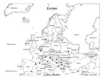 Printable Labeled Europe Map