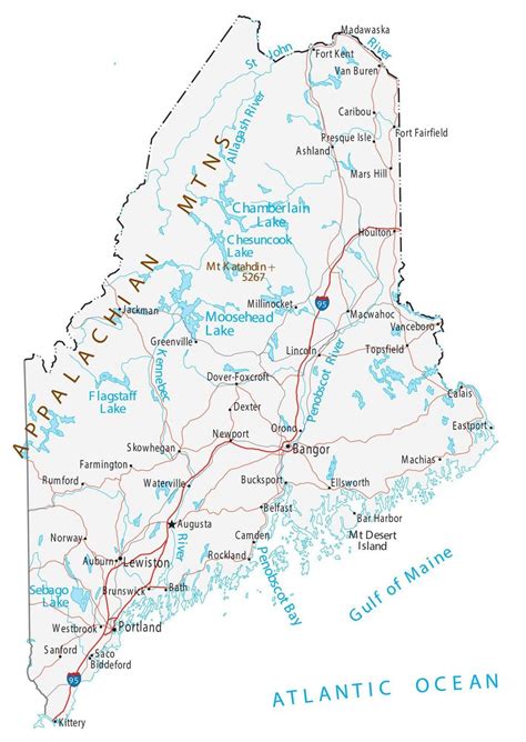 Printable Map Of Maine Towns Printable Map Of Maine Towns