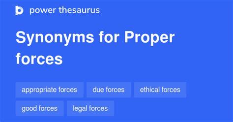 Proper Forces Synonyms 14 Words And Phrases For Proper Forces Proper Forces Synonyms 14 Words And Phrases For Proper Forces