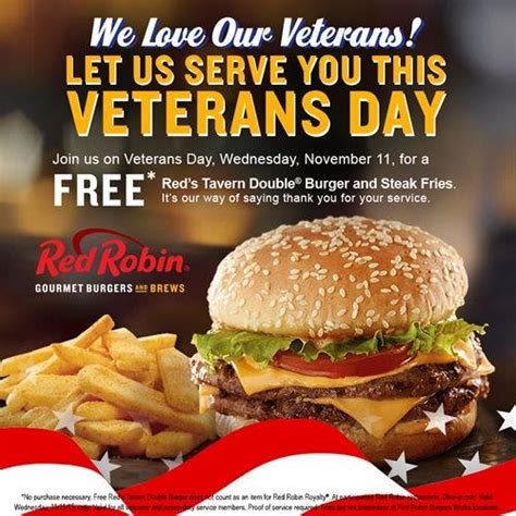 Red Robin Veterans Day Military Discount 2025 Veteran Com Red Robin Veterans Day Military Discount 2025 Veteran Com