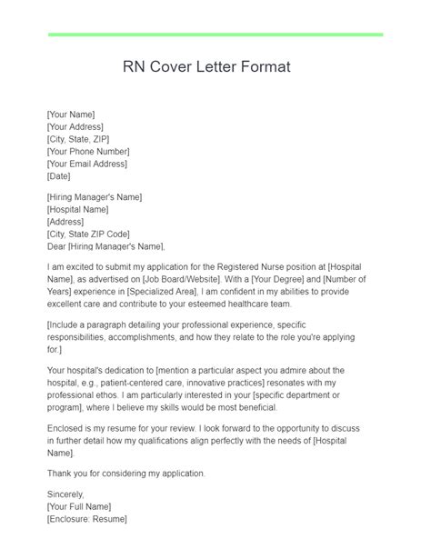 Rn Cover Letter Template Rn Cover Letter Template