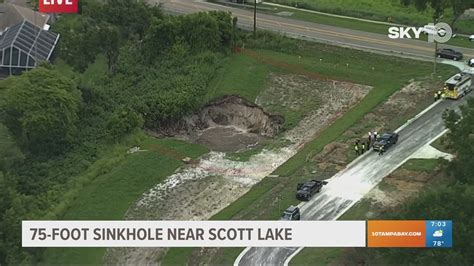 Road In Lakeland Remains Closed After 75 Foot Sinkhole Opens Wtsp Com Road In Lakeland Remains Closed After 75 Foot Sinkhole Opens Wtsp Com