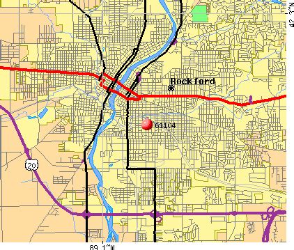 Rockford Illinois Zip Code Boundary Map Il Rockford Illinois Zip Code Boundary Map Il