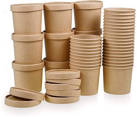 Round Brown Paper Food Container For Noodle Amp Ice Cream Packaging Round Brown Paper Food Container For Noodle Amp Ice Cream Packaging
