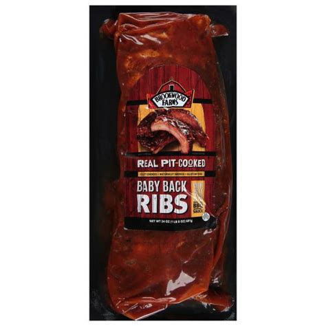 Save On Brookwood Farms Real Pit Cooked Baby Back Pork Ribs With Bbq
