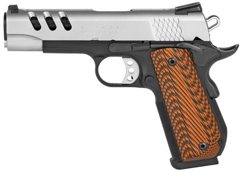 Smith Wesson 170343 1911 Performance Center 45 Acp 5 8 1 Stainless Steel Custom Wood G10 Grip Peace Dale Shooting Preserve