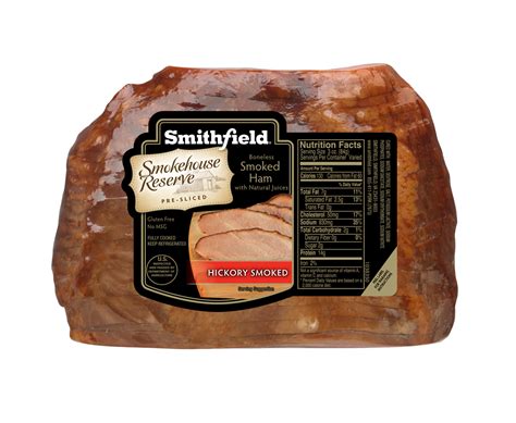 Smokehouse Reserve Hickory Smoked Pre Sliced Boneless Ham Smithfield Smokehouse Reserve Hickory Smoked Pre Sliced Boneless Ham Smithfield