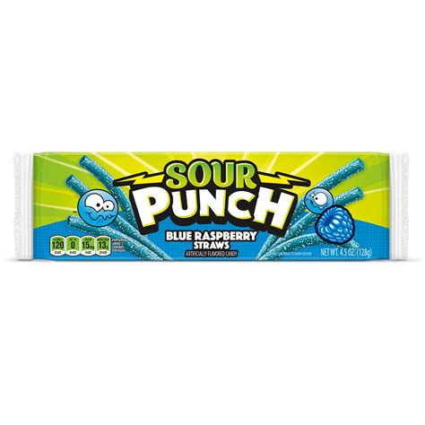 Sour Punch Blue Raspberry Candy Straws 4 5 Oz Qfc