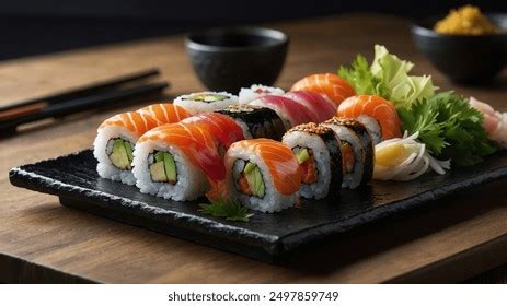 Sushi Platter Vibrant And Fresh Restaurant Sushi Platter Sushi With