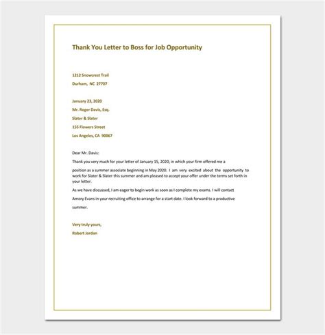 Thank You Letter To Boss For Job Opportunity In Google Docs Pages Word Outlook Pdf Download Template Net