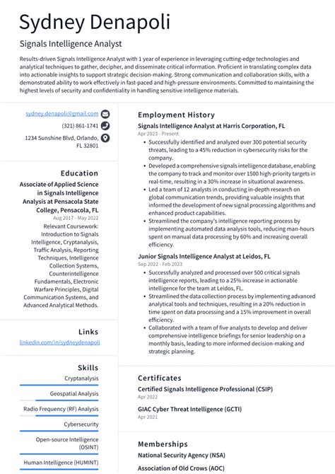 Top 12 Signals Intelligence Analyst Skills To Put On Your Resume