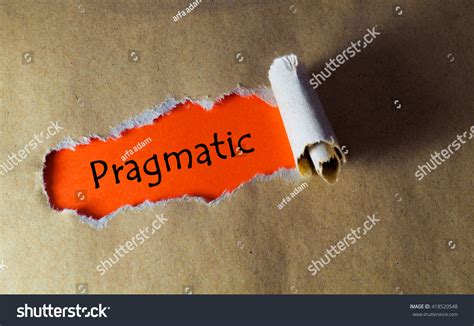 Torn Paper Word Pragmatic Stock Photo 418520548 Shutterstock