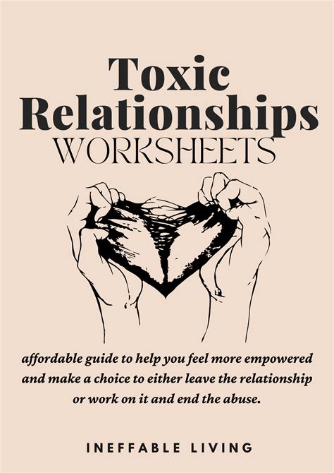 Toxic Relationships Worksheets Toxic Relationships Worksheets
