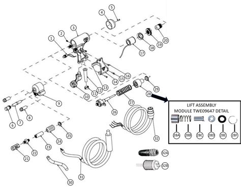 Truweld Heavy Duty Arc Gun Exploded View Diagram Studwelderaccessories Com