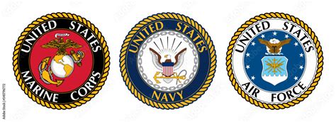 Vector Seal Of The United States Marine Corps Us Navy Us Air Force Vector Seal Of The United States Marine Corps Us Navy Us Air Force