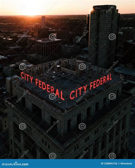 Vertical Drone Shot Of The City Federal Building In Birmingham Alabama