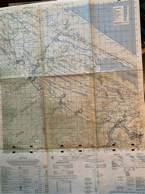 Vietnam War Map U S Army Corp Engineers Hai Lang 6442 Ii 1966 22 5 Amp Quot X