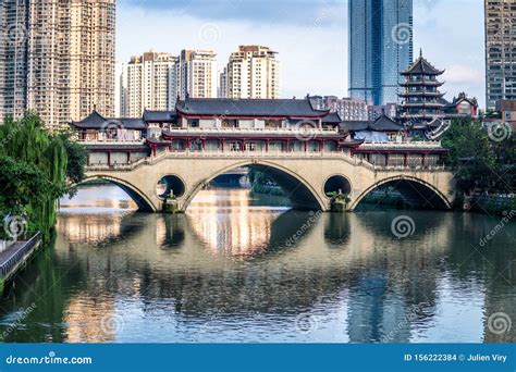 View Of Anshun Bridge On Daytime In Chengdu China Stock Photo Image