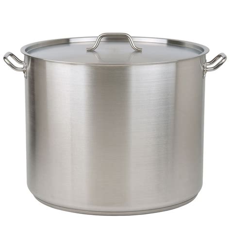 Vigor 32 Qt Heavy Duty Stainless Steel Aluminum Clad Stock Pot With Cover