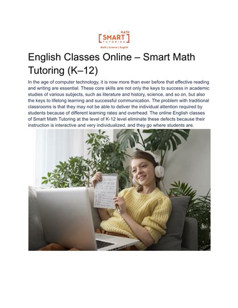 Virtual Tutoring Manchester Ct English Amp Math Tutoring Classes